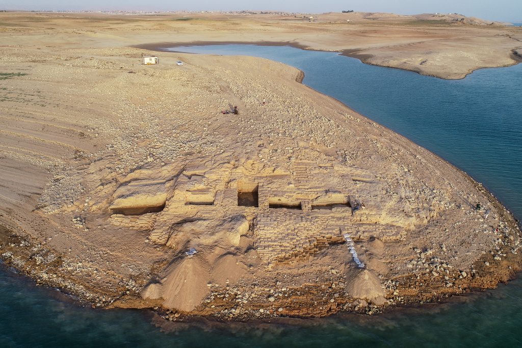 Ancient palace emerges from drought-hit Iraq reservoir