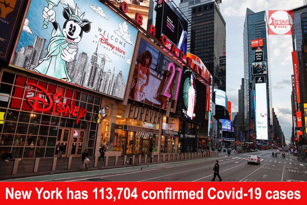 New York has 113,704 confirmed Covid-19 cases across the state
