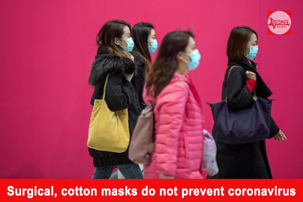 Surgical and cotton masks don’t prevent coronavirus: Report
