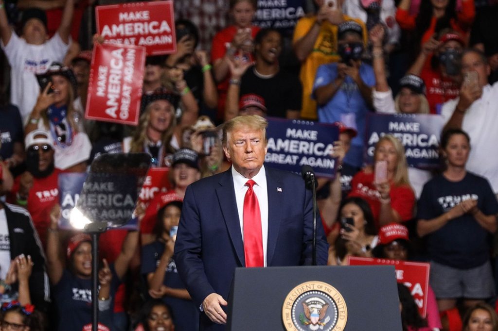 Trump campaign blames protesters for poor rally turnout