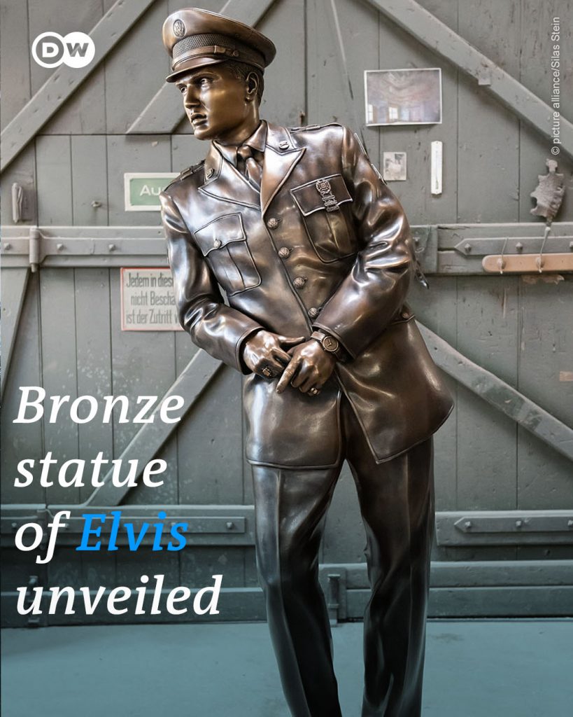 German town of Bad Nauheim unveils bronze statue of Elvis